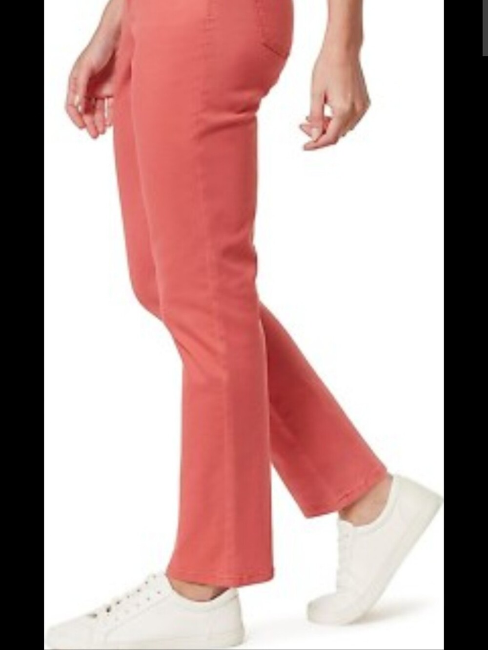 Gloria Vanderbilt Straight Leg Pants in Bright Coral Nectar